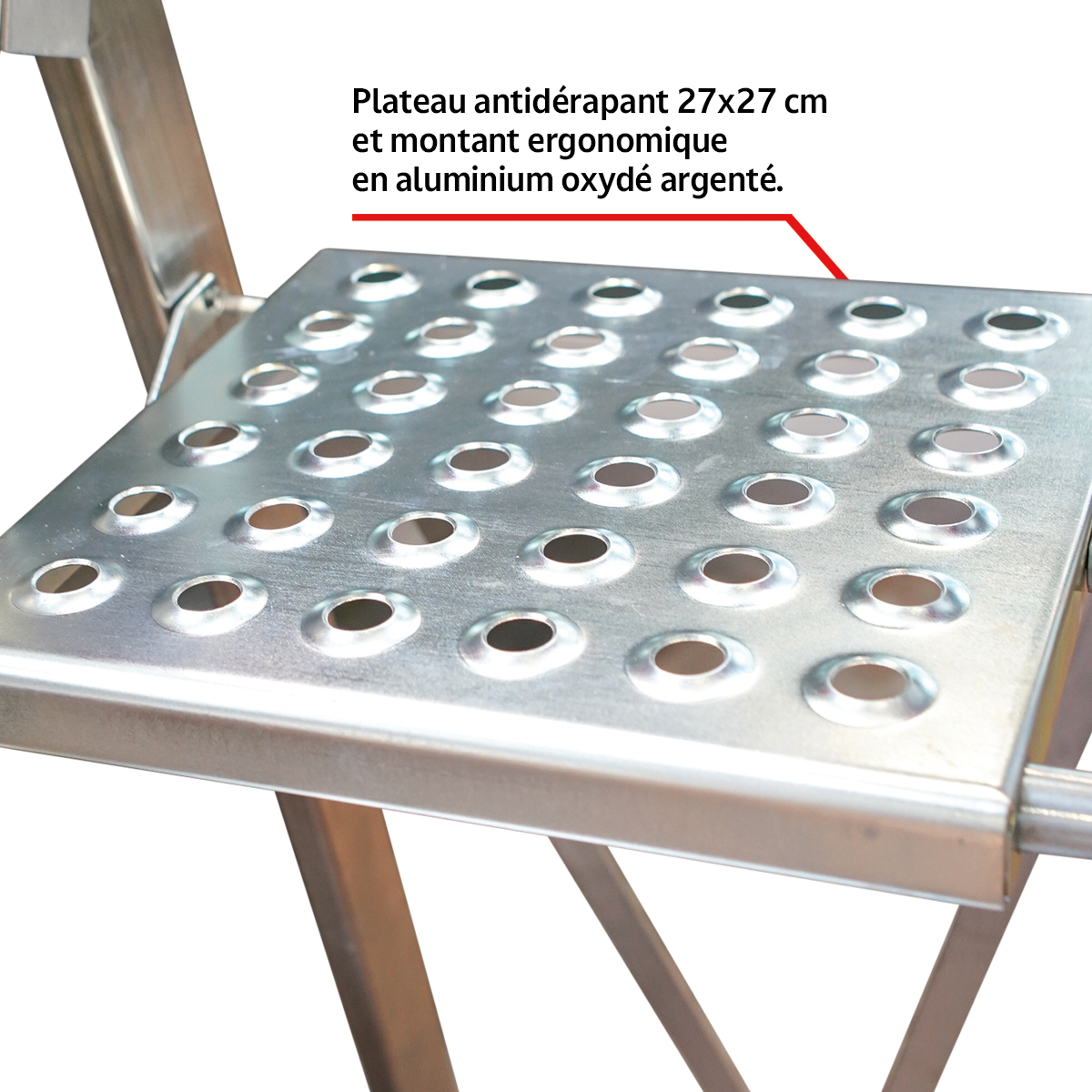 Zoom sur le plateau antidérapant Faraone