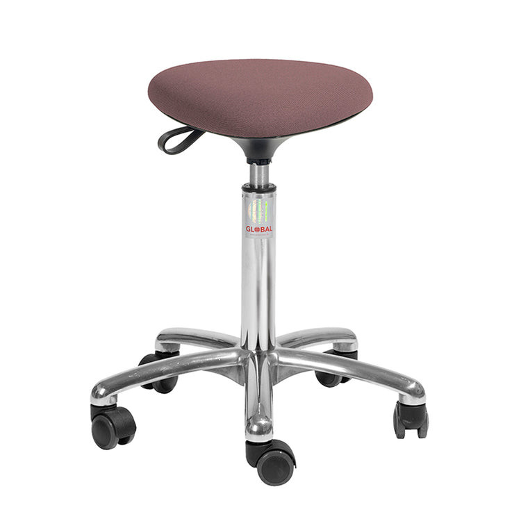 Tabouret ergonomique Tria - Alu 50 - Revêtement écoresponsable Cura