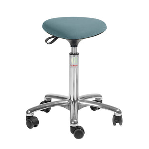 Tabouret ergonomique Tria - Alu 50 - Revêtement écoresponsable Cura