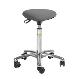 Tabouret ergonomique Tria - Alu 50 - Revêtement écoresponsable Cura