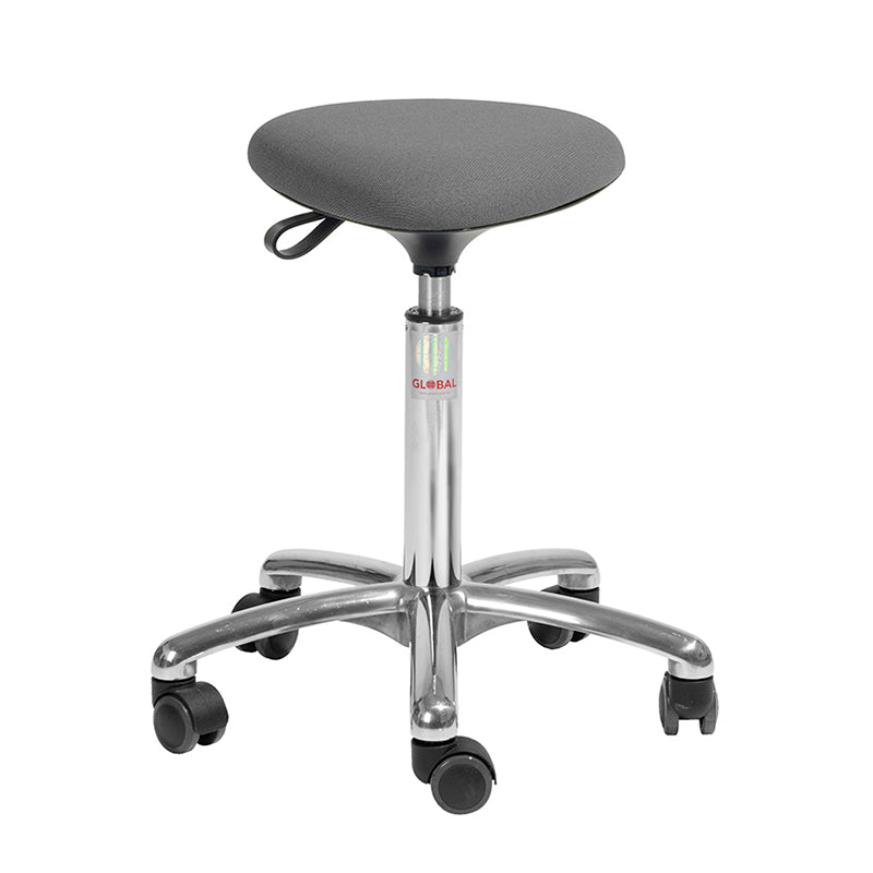 Tabouret ergonomique Tria - Alu 50 - Revêtement écoresponsable Cura