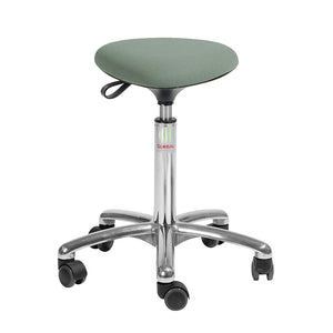 Tabouret ergonomique Tria - Alu 50 - Revêtement écoresponsable Cura