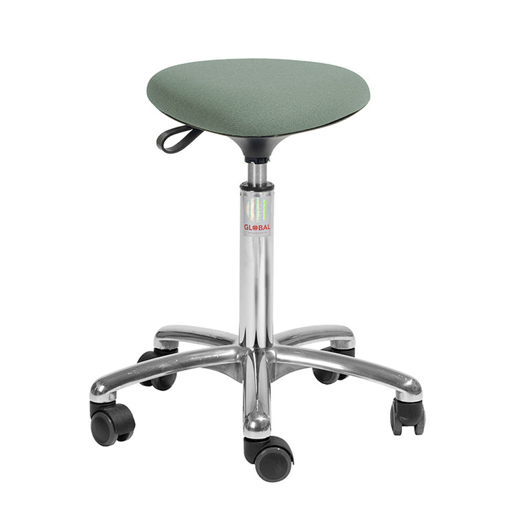 Tabouret ergonomique Tria - Alu 50 - Revêtement écoresponsable Cura