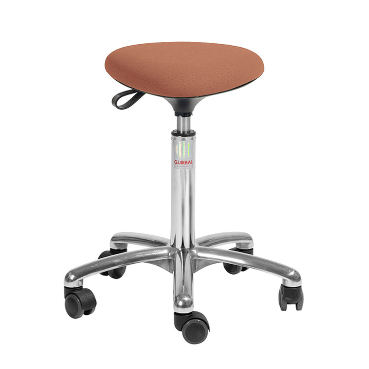 Tabouret ergonomique Tria - Alu 50 - Revêtement écoresponsable Cura