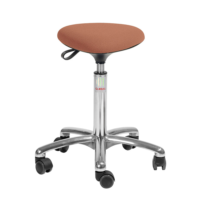 Tabouret ergonomique Tria - Alu 50 - Revêtement écoresponsable Cura