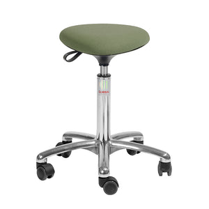 Tabouret ergonomique Tria - Alu 50 - Revêtement écoresponsable Cura