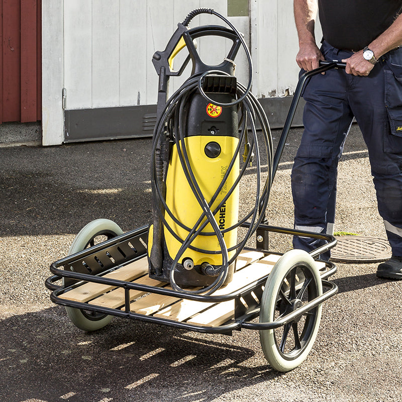 Remorque basse - roues anti-crevaison - 150 kg