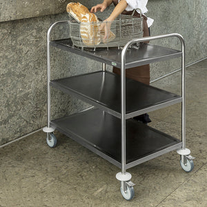 Chariot desserte inox C2 - 2 ou 3 étagères