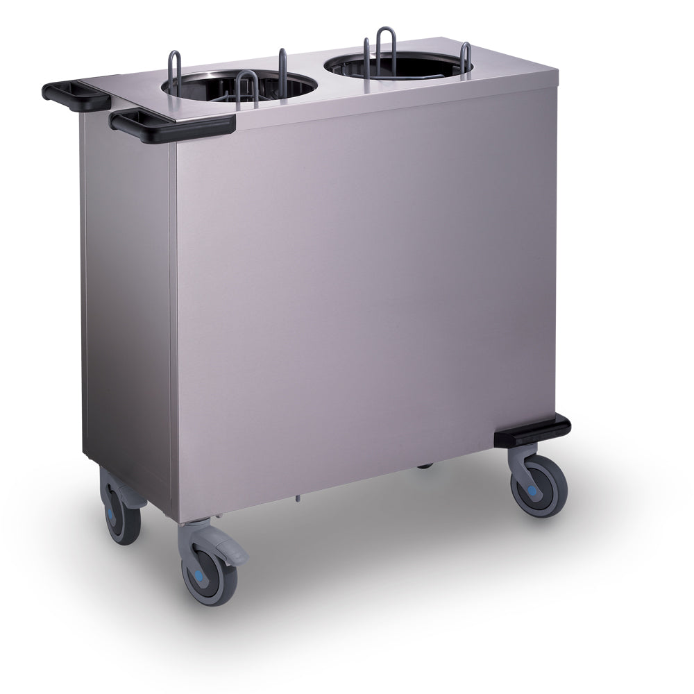 Chariot porte assiettes inox à niveaux constant