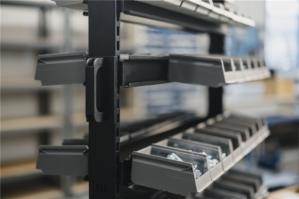 Chariot porte-bacs ergonomique