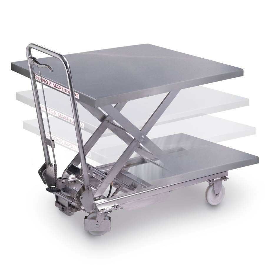 Table élévatrice inox