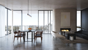 La table Skagerrak intégrée dans un salon