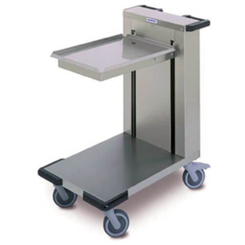 Chariot porte plateaux inox à niveau constant