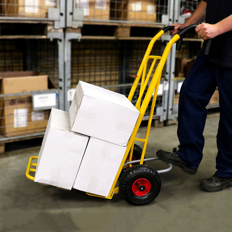 Diable ergonomique acier - double pelle - 250 kg