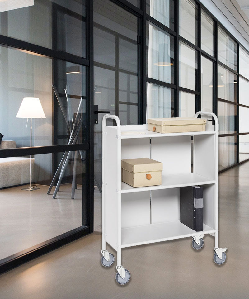 Chariot d'archives - 3 étagères