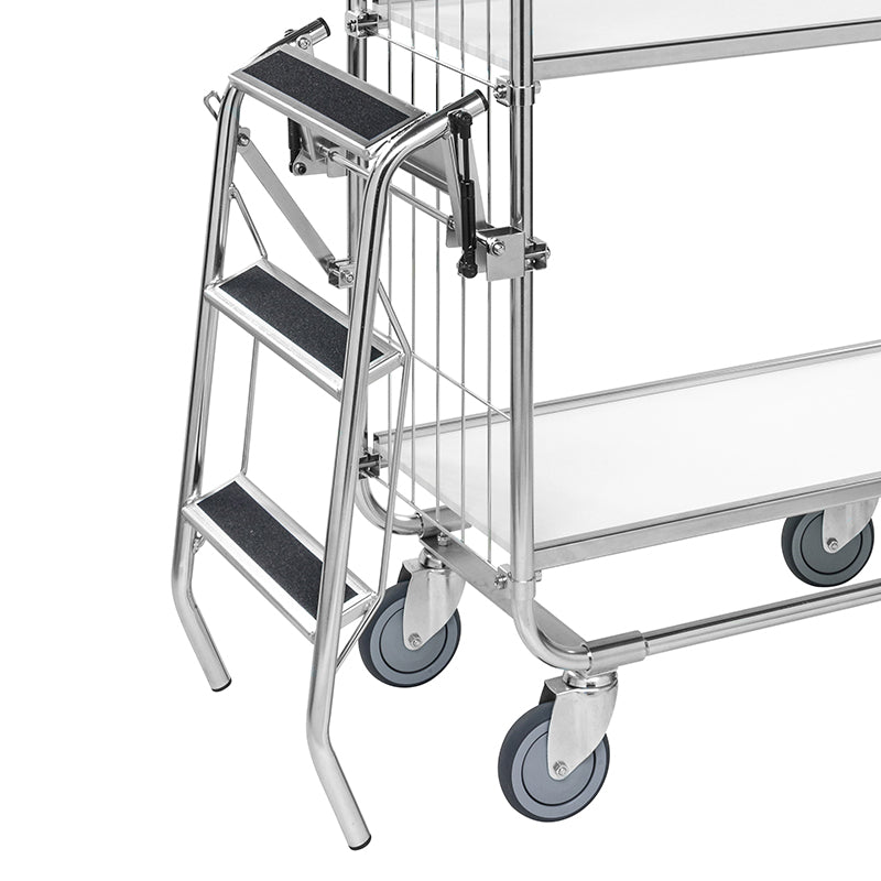 Marche pied pour chariots de préparation de commandes