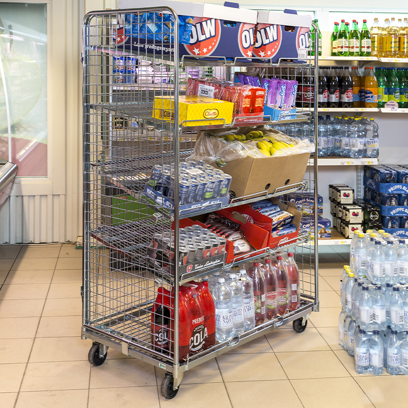 Roll conteneur - longueur 1150 mm - 3 côtés - 400 kg