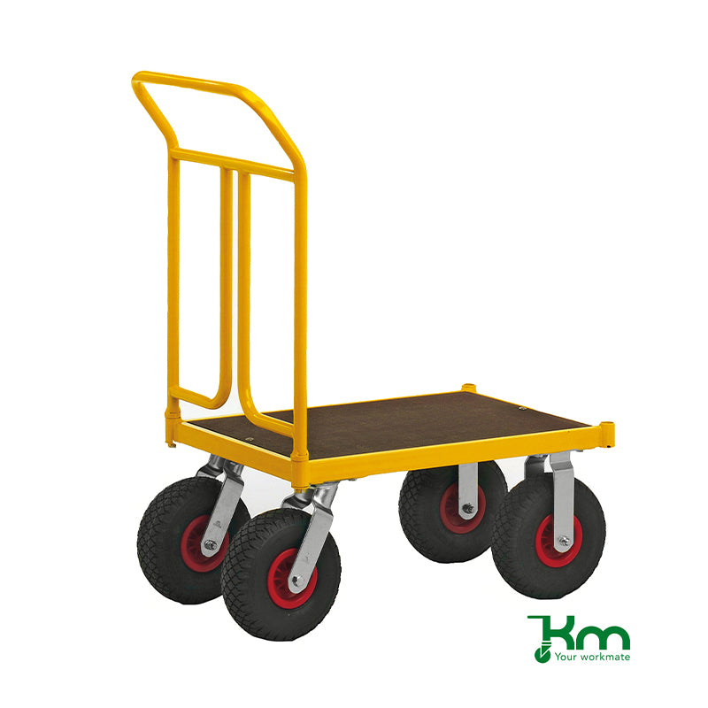 Chariot plateforme - roues pneumatiques - 400 kg