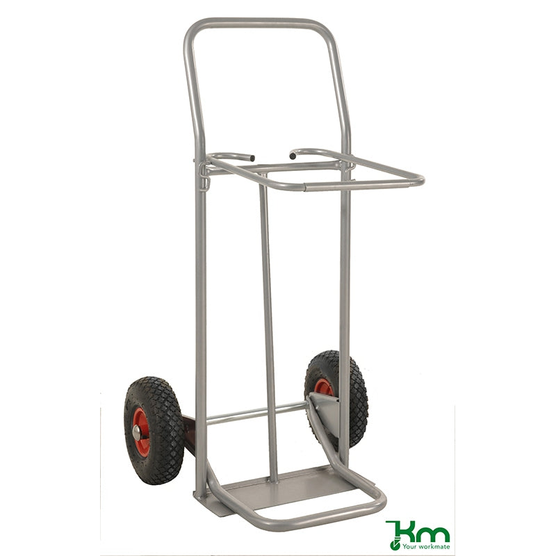 Chariot pour sac poubelle - roues pneumatiques - 125 L