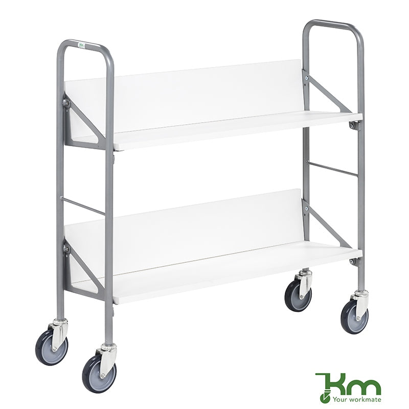 Chariot d'archives avec séparateurs - 2 étagères