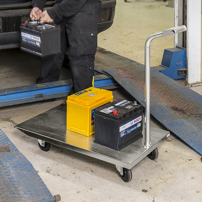 Chariot plateforme - poignée col de cygne - 400 kg