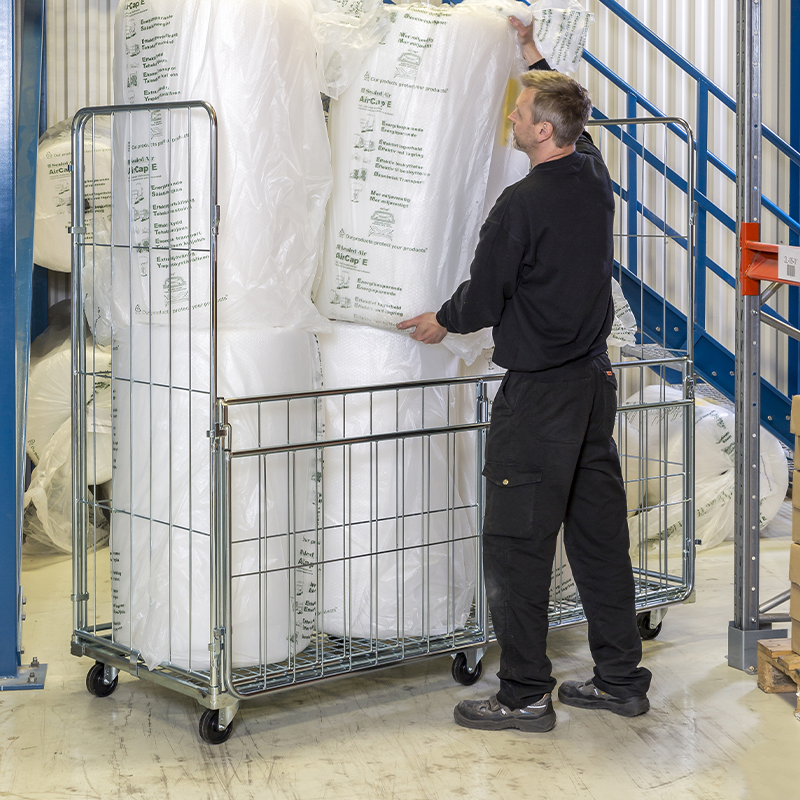 Roll conteneur - longueur 2000 mm - 4 côtés - 400 kg