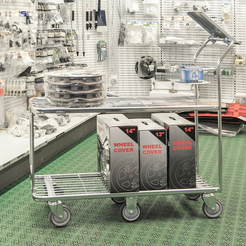 Chariot de mise en rayon - 2 étagères - 400 kg