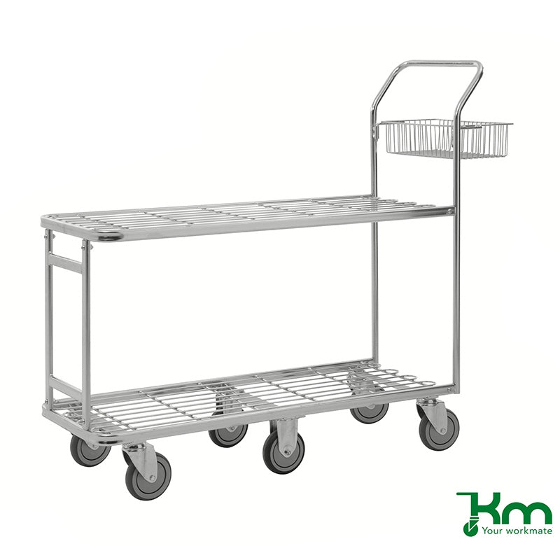 Chariot de mise en rayon - 2 étagères - 400 kg