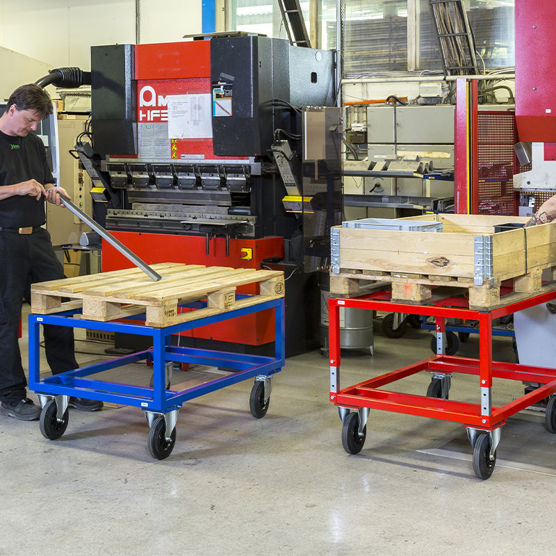 Chariots pour demi-palettes / hauteur réglable ou non