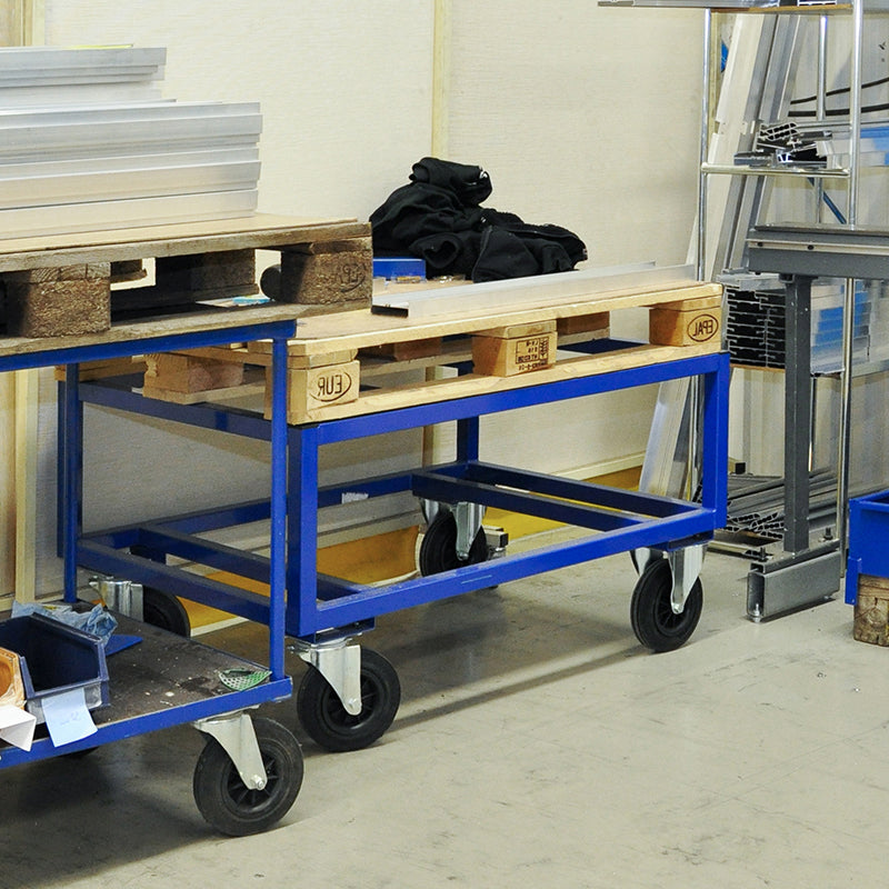 Chariots pour palettes Euro / hauteur réglable ou non