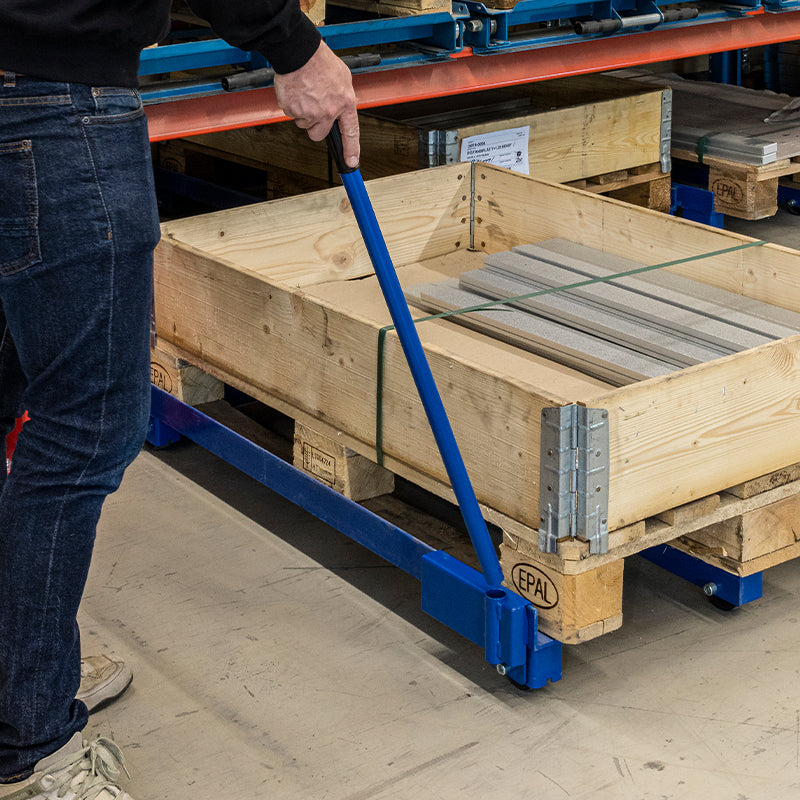 Poignée pour chariot acier pour palette