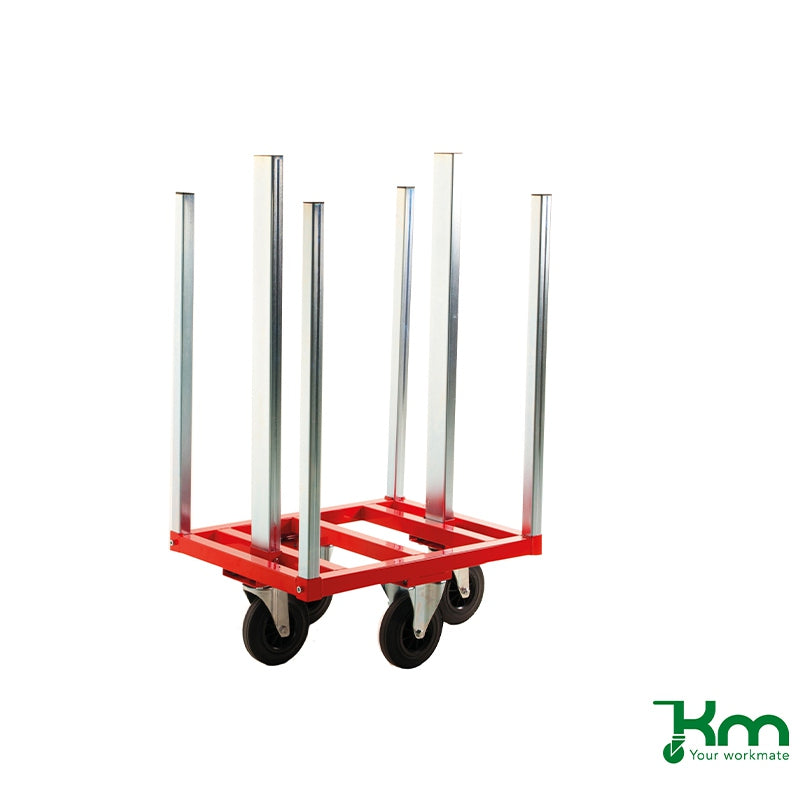 Chariot acier pour palette avec montants - 300 kg