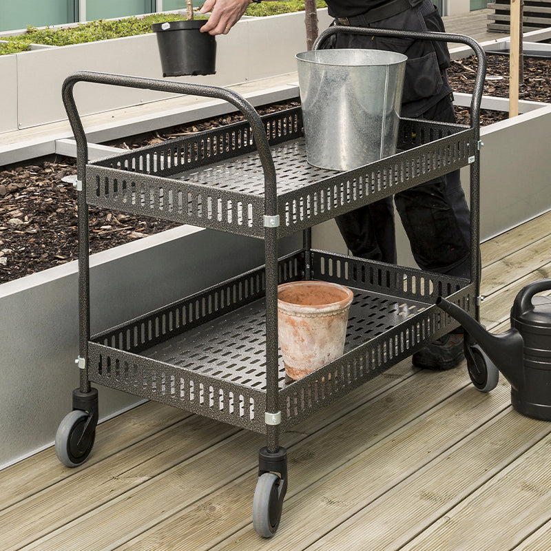 Chariot de service - Étagères à rebord