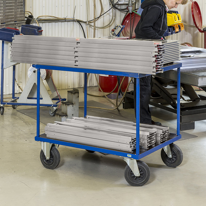 Chariot plateforme - 2 étagères - 500 kg