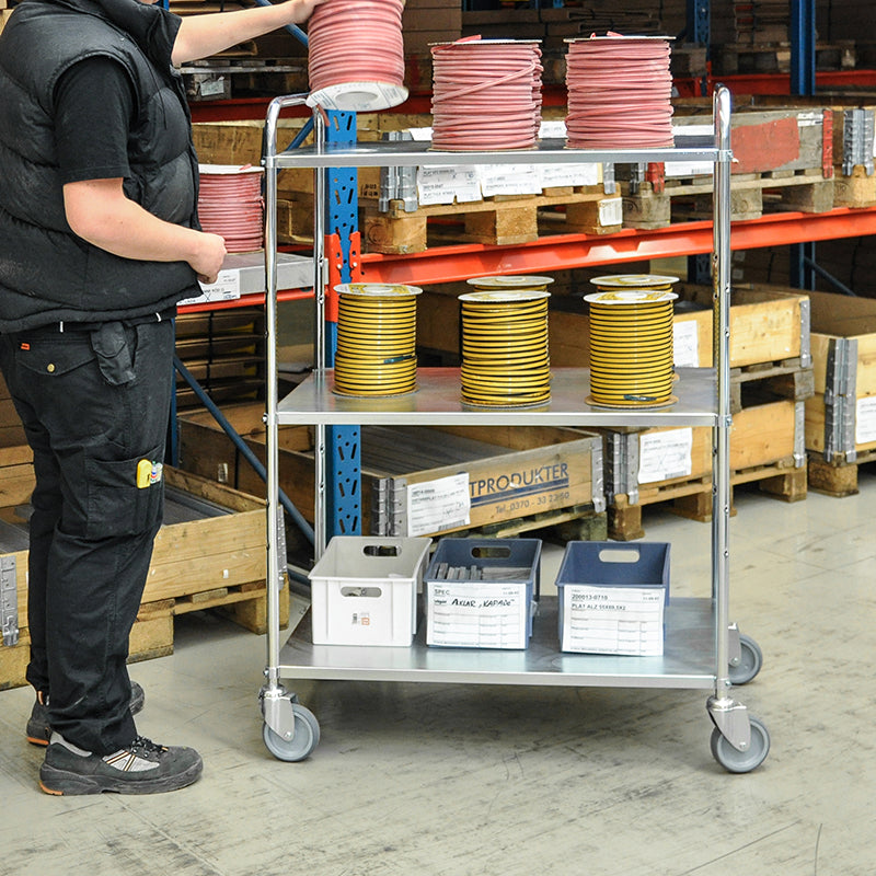 Chariot desserte haut - 3 à 5 étagères réversibles