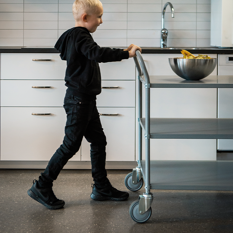 Chariot desserte écoresponsable - 3 étagères