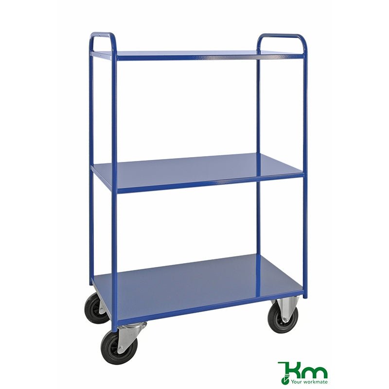 Chariot desserte haut soudé - 3 ou 5 étagères avec rebord