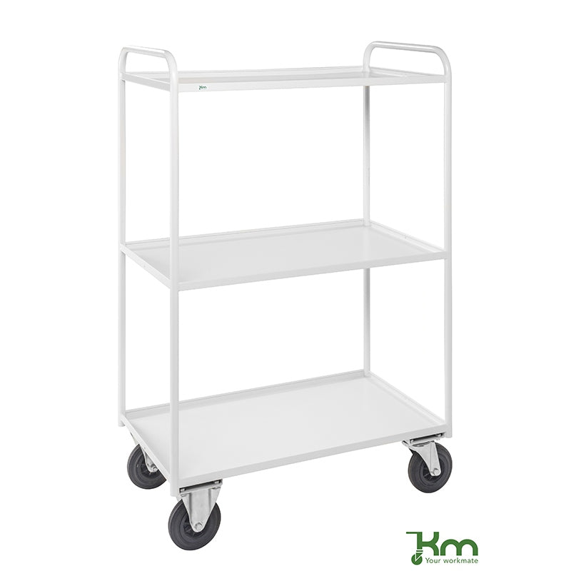 Chariot desserte haut soudé - 3 ou 5 étagères avec rebord