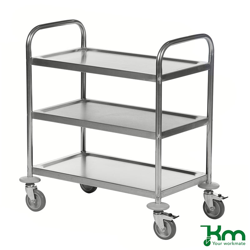 Chariot desserte inox C2 - 3 étagères