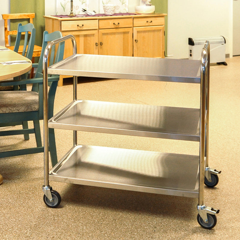 Chariots dessertes inox C3 - 2 ou 3 étagères