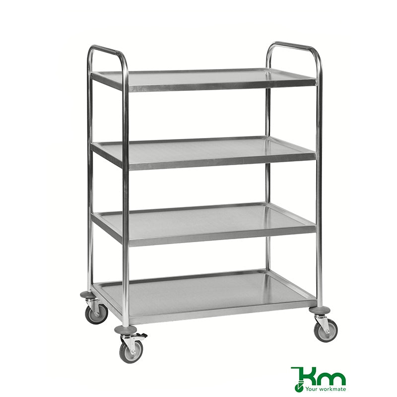 Chariot desserte inox C2 - 4 étagères
