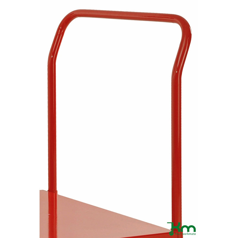 Poignée recourbée pour chariot plateforme longue