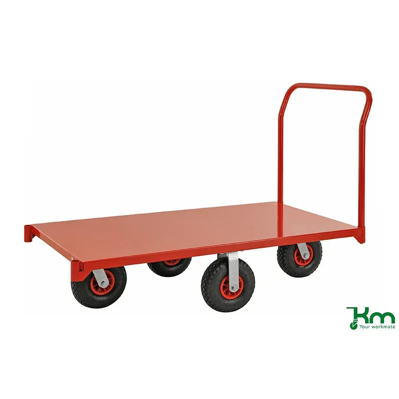 Chariot Pliable QWORK 1100 Kg – Plateforme 90×60 Cm, Roues Caoutchouc Silencieuses, Acier Robuste