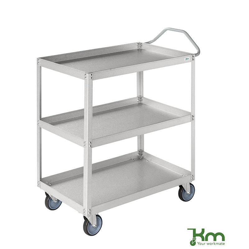 Chariot desserte aluzinc - 3 étagères
