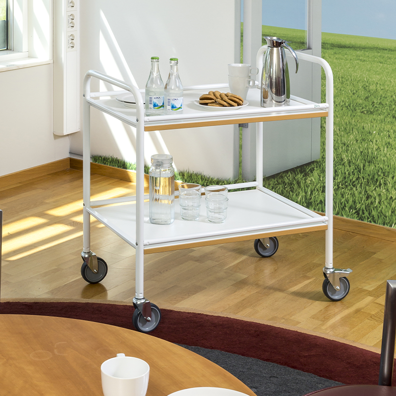 Chariots de service compacts - 2 étagères